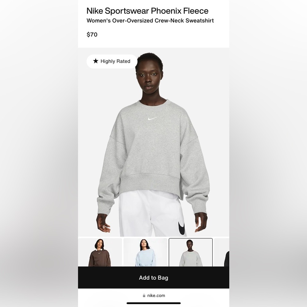 Gray NIKE oversized sweater